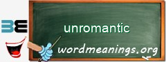 WordMeaning blackboard for unromantic